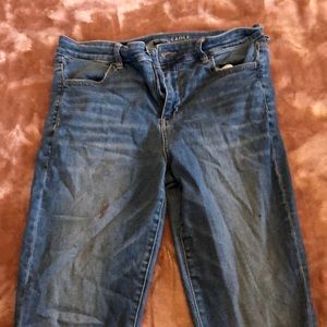 AE jeans with pain stain